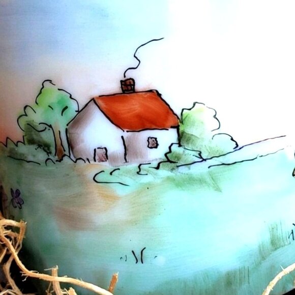 Vintage Hand Painted Porcelain Child's Cup Mug With Bunny Gift for Michael - Picture 8 of 11